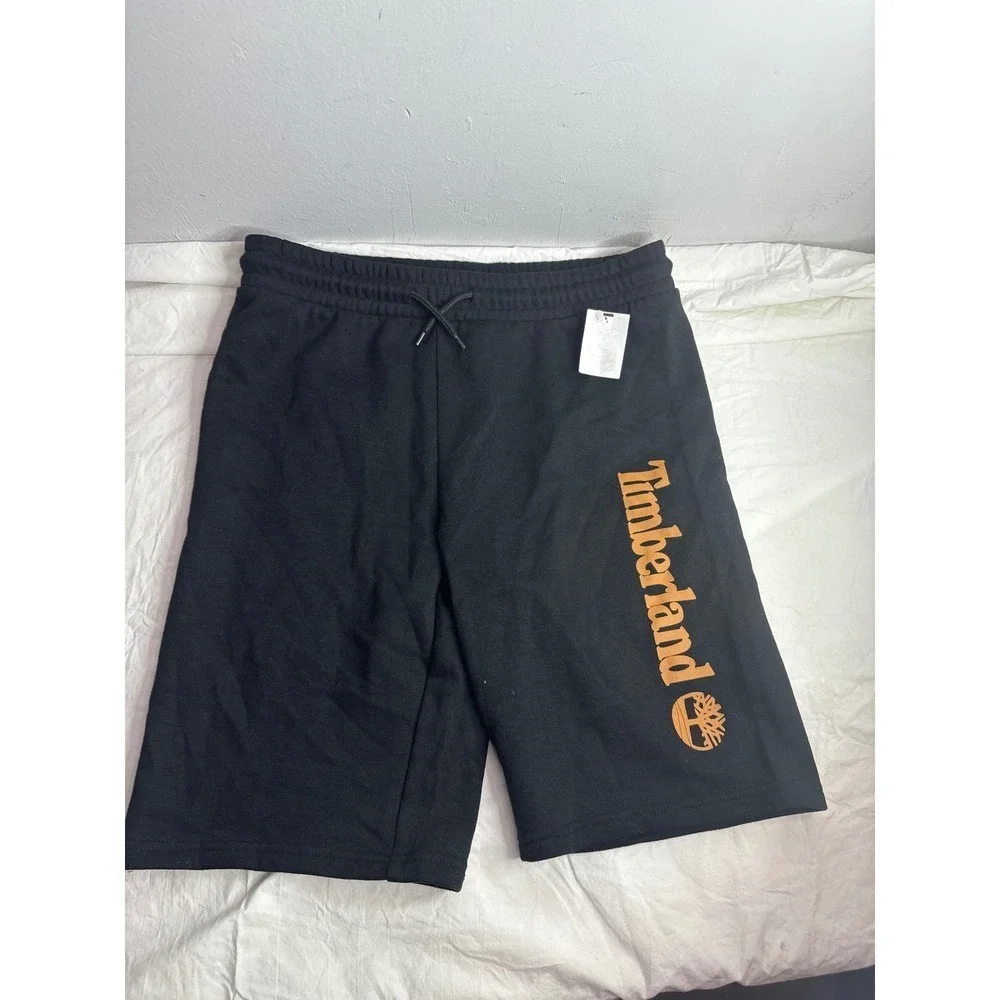 Timberland Kids Black Logo Shorts newSweatpants Joggers Size L G 14